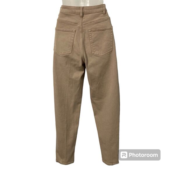 H&M Divided Womens Size 2 Denim Pants High Rise 5 Pocket Design Button Zip Beige - Picture 2 of 12